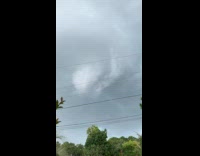 Clouds on the sky starts to twist