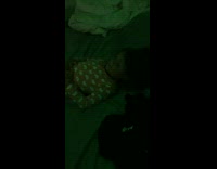 Collab BitchMP - Little boy on bed watching green lights on wall