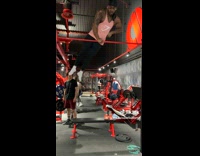 Collab ClipsIG - Man Climbs Vertical Pole with One Hand and swings