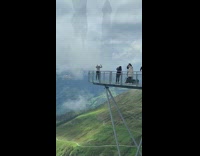 Woman pushups on the edge of the trail Part 2