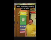 Kid refuses to move clip down in elementary