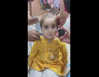 Little girl gets ears pierced doesnt cry 