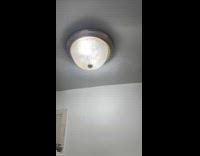 Water leak drip from lamp light ceiling