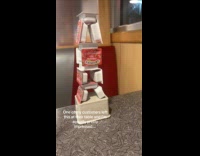 Customer left strawberry jam stack at table