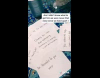Girl writes nice notes for brother jar 
