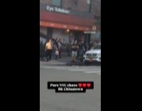 Man sings with firetruck and police nearby