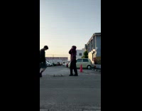 Collab ClipsIG - Man Fails to Take Skateboard on Jump