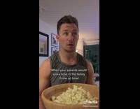 Guy gets served food in communal throw up bowl 