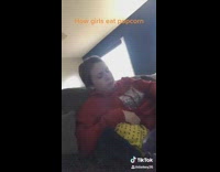 Collab FunBestVids - How girls eat popcorn vs guys