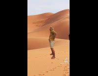 Guy in desert wants drip of water