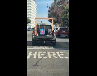 Baby swing on back of truck