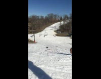 Ski triple back flip jump fail