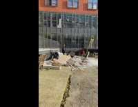 Yellow turtleneck black face mask trash girl 