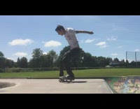 Collab ShredSlams - Skater lands on top of ramp with skateboard and sprains ankle, slow motion