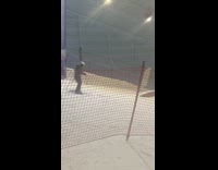 Man ski and fell indoor ski resort