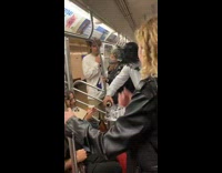 Clip of man serving champagne from new angle