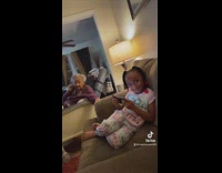 Grandma farts on recliner
