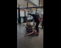 Collab Subway Creatures - Guy does front flip over rat costume