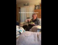 Dad dances after trying chipotle