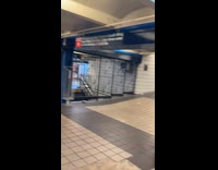 Couple sets up video game in station