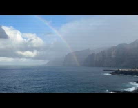 Morning rainbow view from Los Gigantes cliff