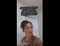 Boyfriend shaved beard girlfriend pretends she cant hear