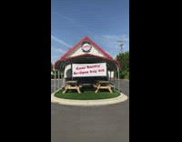 gone surfing sign at pizzeria 