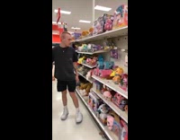 Toy copies what guy says and he punches it 