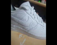 George Floyd painting on sneakers