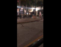 Woman white blanket ghost tiktok stoplight nighttime