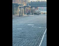 Two girls quarantine no people empty streets