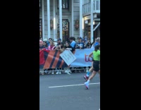 People hold and raise funny marathon signs Part 2