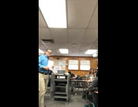 Teacher in class blue shit hits the woah
