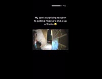 Little boy sweet talks mom