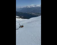 Collab scorpionmasters - Man Trips his Ski as he Lands 