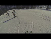 (BROKEN LINK) gopro guy on green skiis crashes while going downhill 