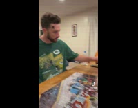 Last piece of puzzle stuck on guys face