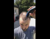 Collab BitchIG2 - Guy shaves his hair with blue clippers dick head