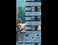 Guy does at home workout on the tv