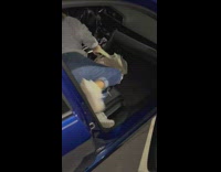 Guy opens door and slams it shut on girlfriend