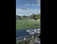 Guys show up and support womens soccer team