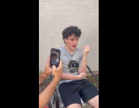 Teen does reverse speaking