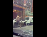 Collab WINY - Man smash rock to parked car window