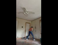 Guy boxing wall hits stud with fist 