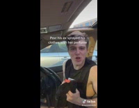 Guy complaining his shirt smells like ex girlfriend perfume