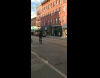 Collab winy - Man ride bike balance box on head