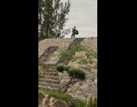 Guy music video stone pyramid black dog