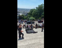 Collab IITW - Woman long black dress photoshoot near Basilica