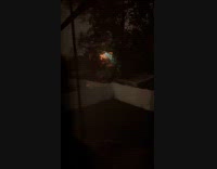 Tree fell on transformer outside causes sparks