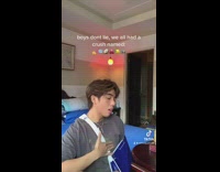 Guy broke arm blue cast in room 